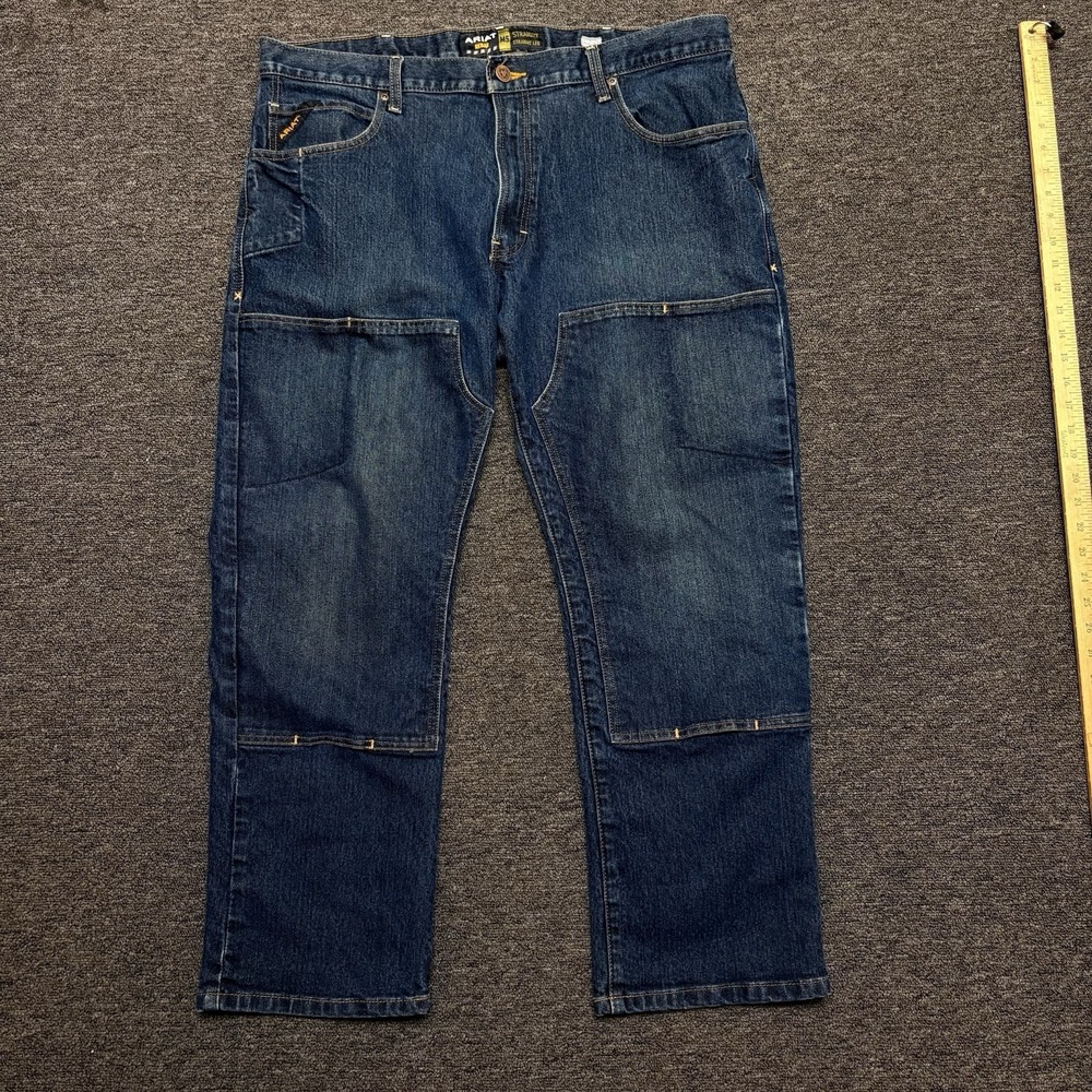 Ariat Men's M5 Double Front Straight Fit & Leg 40x30 Work Wear Double Knee EUC